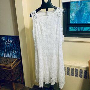 Apt 9 WHites "lace" Pullover Dress